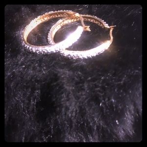 Diamond hoop earrings